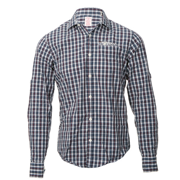 Scotch & Soda Mens Multicoloured Scotch & Soda Roll Up Beach Mood Check Shirt main image
