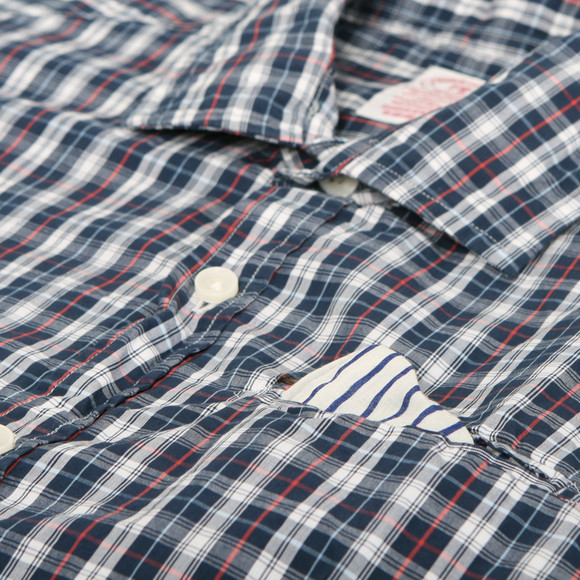 Scotch & Soda Mens Multicoloured Scotch & Soda Roll Up Beach Mood Check Shirt main image