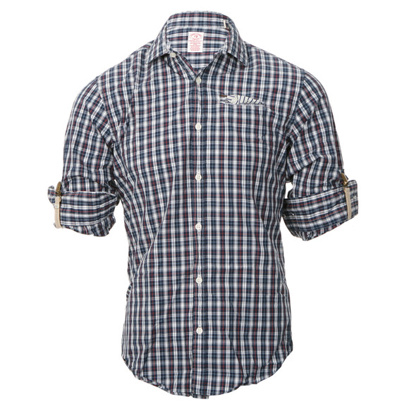 Scotch & Soda Mens Multicoloured Scotch & Soda Roll Up Beach Mood Check Shirt main image