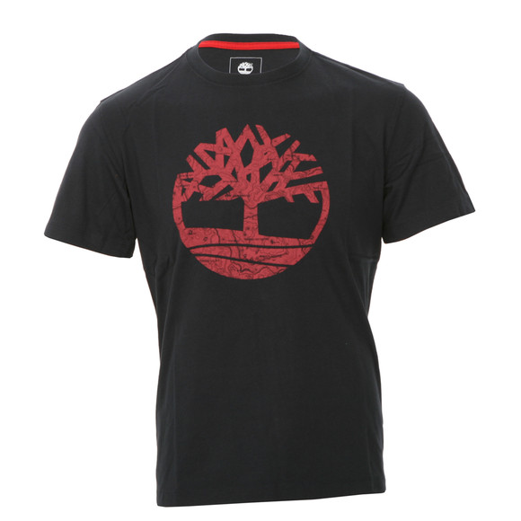 Timberland Mens Blue Timberland SS Topographic Tree Tee main image