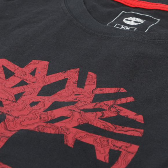 Timberland Mens Blue Timberland SS Topographic Tree Tee main image