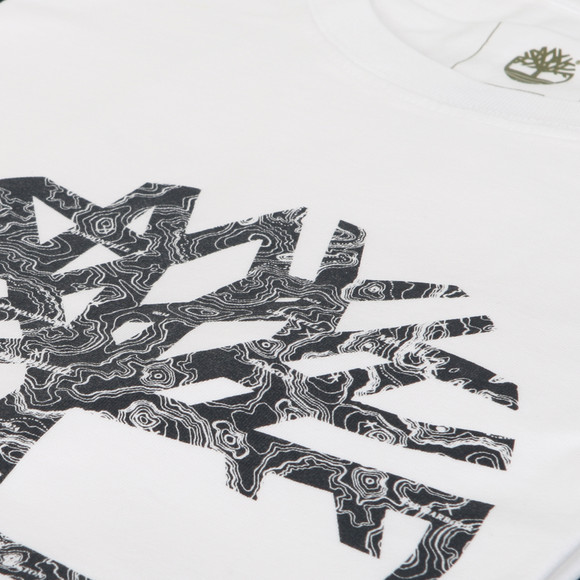 Timberland Mens White Timberland SS Topographic Tree Tee main image
