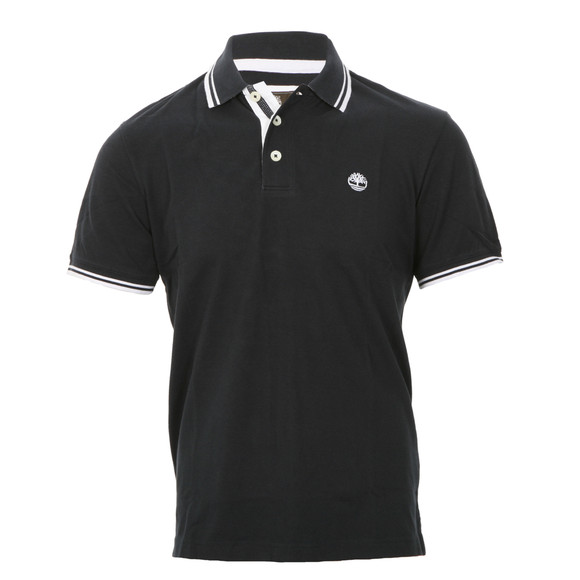 Timberland Mens Blue Timberland Tipped Plain Polo main image