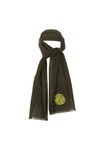 Pretty Green Mens Black Pretty Green Green Label Paisley Scarf