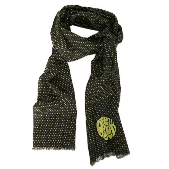 Pretty Green Mens Black Pretty Green Green Label Paisley Scarf main image