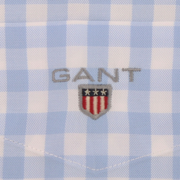 Gant Mens Blue Gant Washed Gingham RBD80 SS Shirt  main image