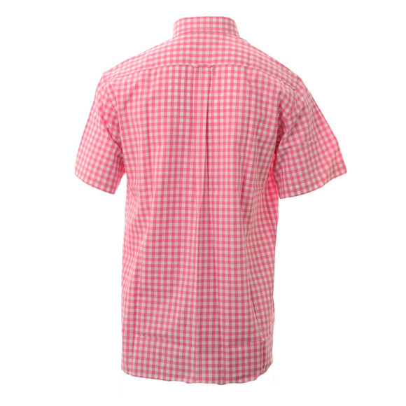 Gant Mens Pink Gant Washed Gingham RBD80 SS Shirt  main image