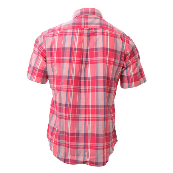 Gant Mens Pink Gant A.P. Handloom Madras CSPBD76 SS Shirt  main image