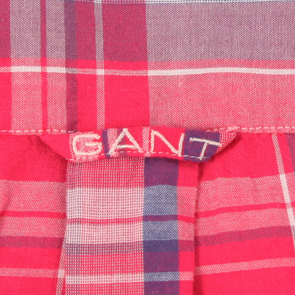 Gant Mens Pink Gant A.P. Handloom Madras CSPBD76 SS Shirt  main image