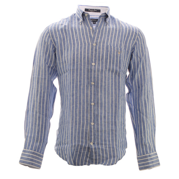 Gant Mens Blue Gant A.P. Hampton Linen COBD80 LS Shirt  main image