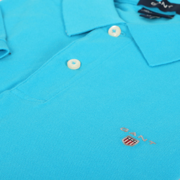 Gant Mens Blue S/S Pique Rugger Polo main image