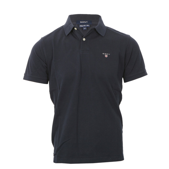 Gant Mens Blue S/S Pique Rugger Polo main image