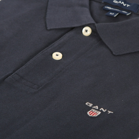 Gant Mens Blue S/S Pique Rugger Polo main image