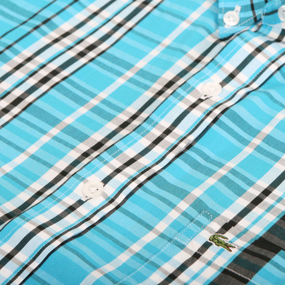 Lacoste Live Mens Blue Lacoste L!ve CH5216 Check Shirt SS #3