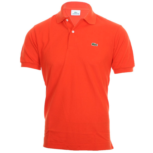 Lacoste Mens Red Lacoste L1212 Flamenco Plain Polo Shirt #1