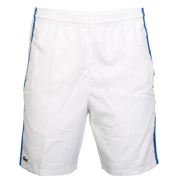 Lacoste Sport Mens White Lacoste GH314T White/Eclipse Panel Shorts #1