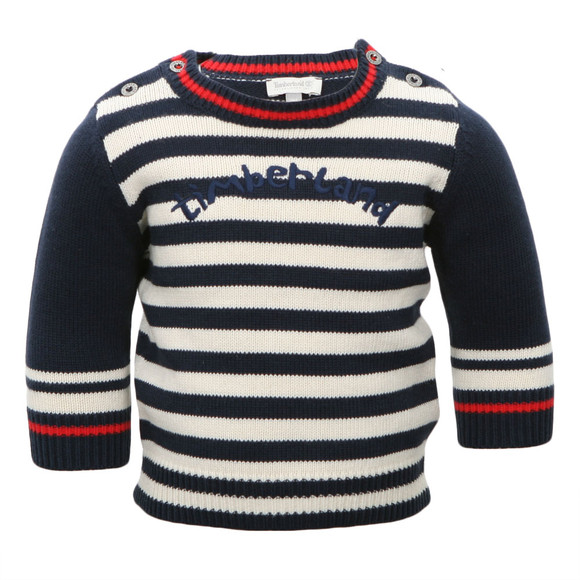 Timberland Boys Blue Timberland T95610 Stripe Jumper main image