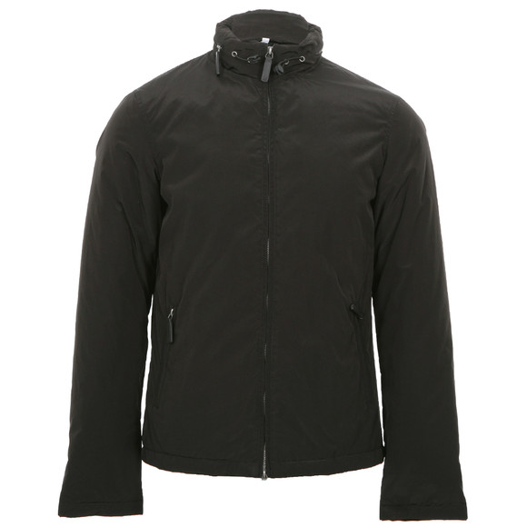 Armani Jeans Mens Black Armani Jeans Black S6B02 Zip Hood Jacket #1