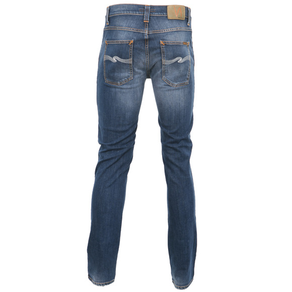 Nudie Jeans Mens Blue Nudie Grim Tim Slub Ecru Jeans main image