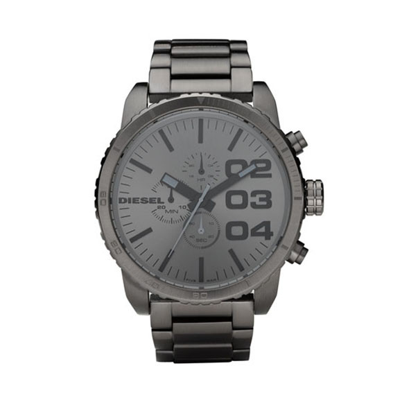 Diesel Mens Grey Diesel DZ4215 Franchise 51 Extra Large Chrono Metal Strap Watch main image