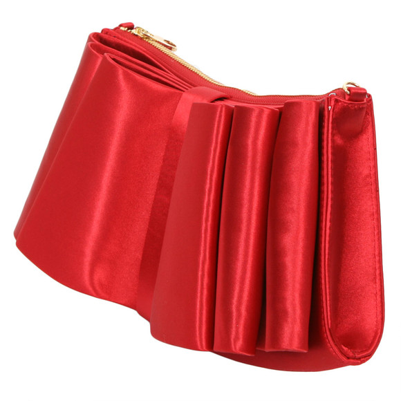Ted Baker Womens Red Ted Baker Bowlo Satin Oragami Folds Clutch Bag #3