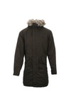Pretty Green Mens Brown Pretty Green Coffee Brown Fur Hooded Parka