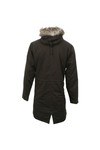 Pretty Green Mens Brown Pretty Green Coffee Brown Fur Hooded Parka