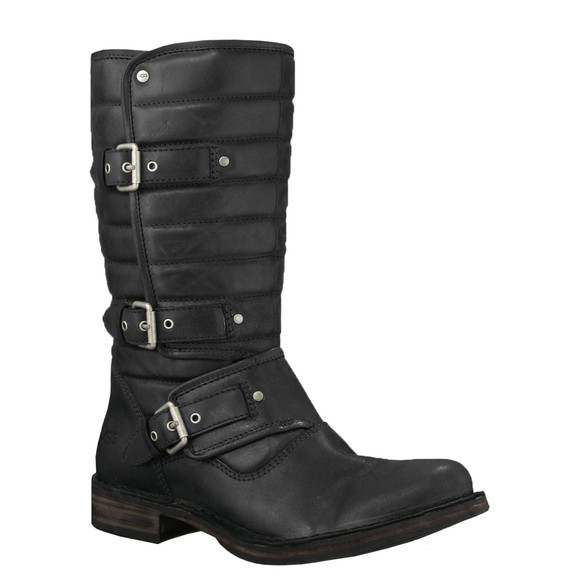 Ugg Womens Black Tatum Leather Boot #4