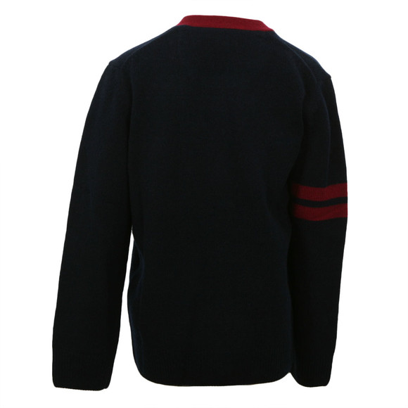 Gant Boys Blue Gant Lambswool University Cardigan main image