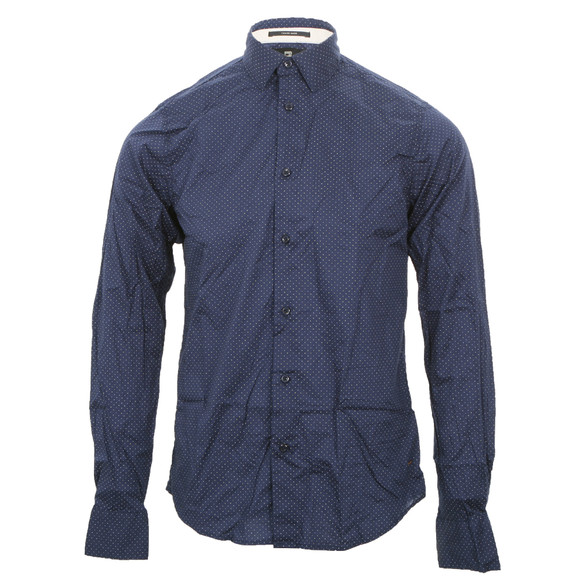 Scotch & Soda Mens Blue Scotch & Soda Printed Dots Shirt main image