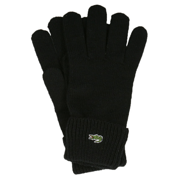 Lacoste Mens Black Lacoste RV0262 Wool Gloves  #1