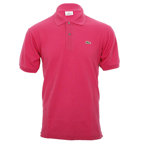 Lacoste Mens Pink L1212 Pitaya Plain Polo Shirt #1