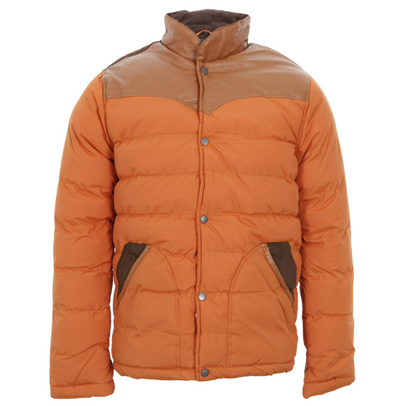 Bellfield Mens Orange Bellfield Otta Padded Quilted Jacket main image