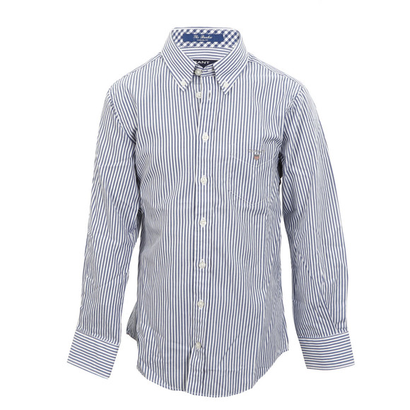 Gant Boys Blue Gant The Banker Long Sleeve Stripe Shirt main image