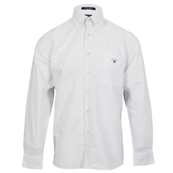 Gant Mens White Gant Classic Oxford Shirt BD LS Shirt  main image