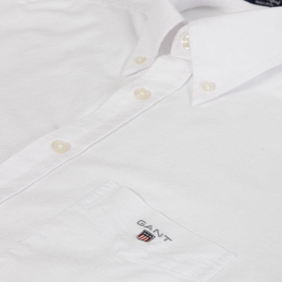 Gant Mens White Gant Classic Oxford Shirt BD LS Shirt  main image