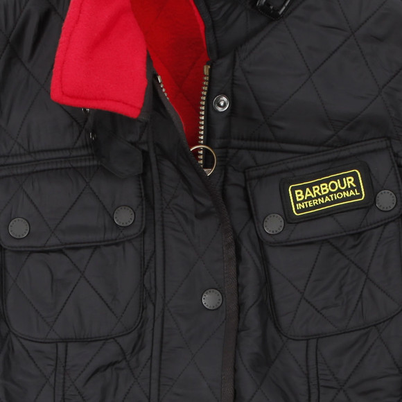 Barbour International Womens Black Barbour International Polarquilt Black/Red #2