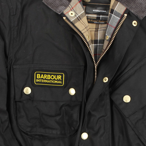 Barbour International Mens Black Original Wax Jacket #2