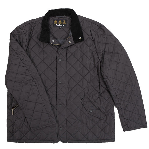 Barbour Lifestyle Mens Grey Barbour Chelsea Charcoal Quilt Jacket #1