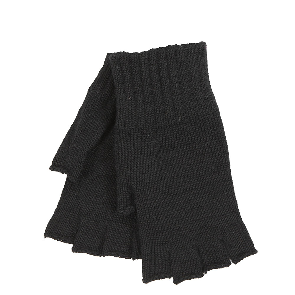Barbour Lifestyle Barbour Fingerless Black Wool Gloves Oxygen Clothing
