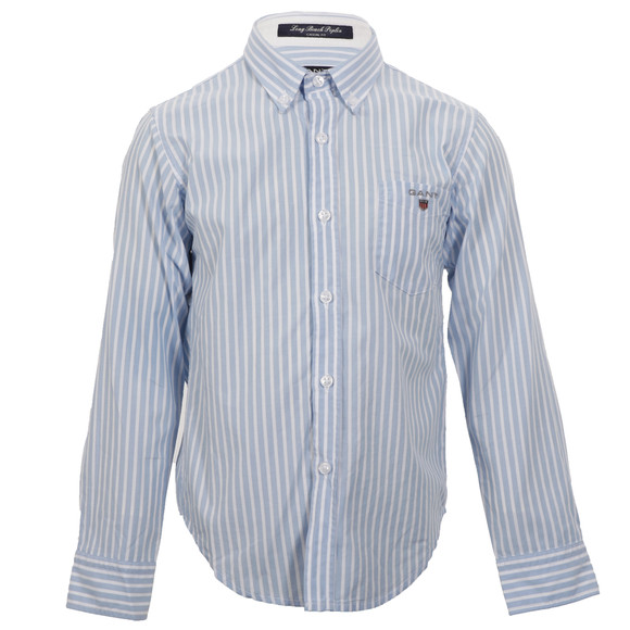 Gant Boys Blue Gant Boys M.M. Long Beach Poplin Stripe Shirt main image