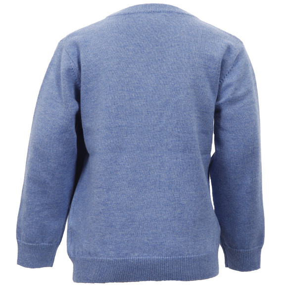 Gant Boys Blue Gant M.M. Boys Lightweight Cotton V Neck Jumper main image