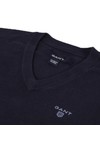Gant Boys Blue Gant M.M. Lightweight Cotton V Neck Jumper