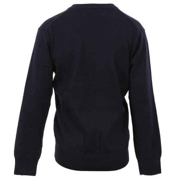 Gant Boys Blue Gant M.M. Lightweight Cotton V Neck Jumper main image