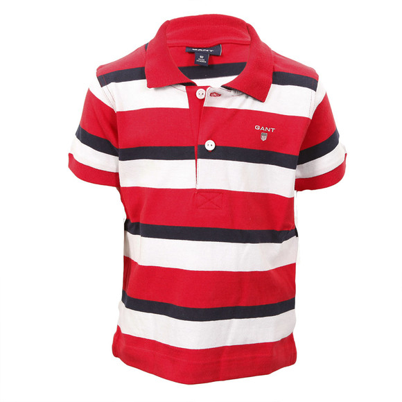 Gant Boys Red Gant M.M. Boys Blockstriped Rugger Polo main image
