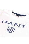 Gant Boys White Gant M.M. Shield Crew Tee in White