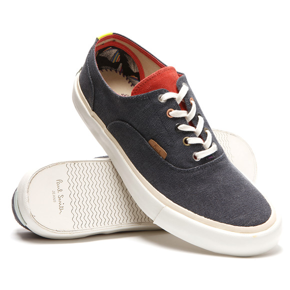 Paul Smith Jeans Mens Blue Balfour Dark Navy Washed Canvas Trainer main image