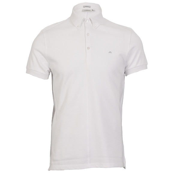 J.Lindeberg Mens White J Lindeberg White Rubi button down polo #1