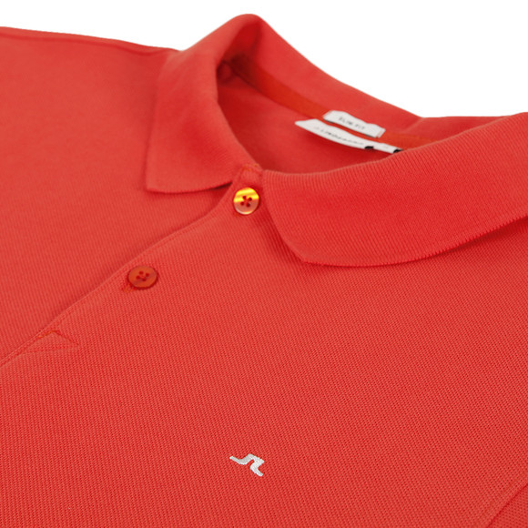 J.Lindeberg Mens Red J Lindeberg Rubi Red Coral Plain Polo #3