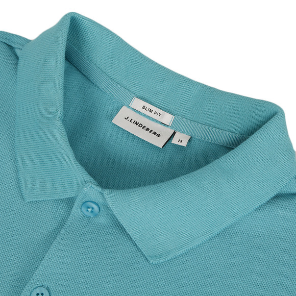J.Lindeberg Mens Blue J Lindeberg Rubi Turquoise Plain Polo #4